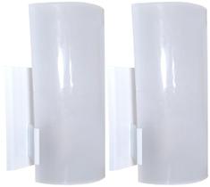 Kit 2 Arandela Calha Parede C/Lente de Polimero Random Kit 2 Arandela Calha Parede C/Lente de Polimero Random