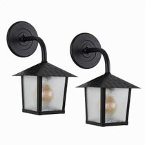 Kit 2 Arandela Colonial Nina Quadrada Vidro Pontilhado E27 Blumenau Bivolt