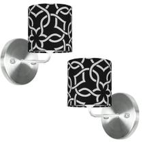 Kit 2 Arandela De Cupula Cilíndrica Elos Preto