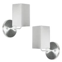 Kit 2 Arandela De Cupula Quadrada Shantung Cinza