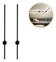 Kit 2 Arandela De Sobrepor Led Remo Preto 3000k 16w Opus