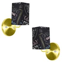 Kit 2 Arandela Dourado De Cupula Quadrada Giz Kit 2 Arandela Dourado De Cupula Quadrada Giz
