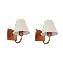 Kit 2 arandela inglesa Cobre Cúpula Branca