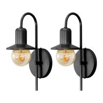 Kit 2 Arandela LuminaLux ALX0049 Retro Colonial Industrial