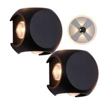 Kit 2 Arandela Luminária Led 4w Moderna 4 Focos Iluminação Elegante Luxuosa de Parede 65BD134Q Kit 2 Arandela Luminária Led 4w Moderna 4 Focos Iluminação Elegante Luxuosa de Parede 65BD134Q