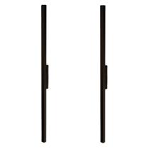 Kit 2 Arandela Luminária Parede Linear Led 127V 60Cm Preto