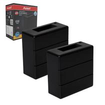 Kit 2 Arandela Parede Preta Led Elegance Rischi 2 Fachos 3000k Externa Ip65 6w Avant Kit 2 Arandela Parede Preta Led Elegance Rischi 2 Fachos 3000k Externa Ip65 6w Avant