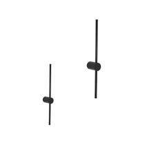 Kit 2 Arandela Remo 12W 3000K Preto Ip20 Opus Kit 2 Arandela Remo 12W 3000K Preto Ip20 Opus
