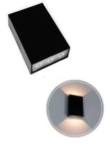 Kit 2 Arandela Slim 2 facho fixo Parede Muro Externa + Led Incluso