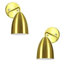 Kit 2 Arandelas Aluminio Vegas Dourado sala quarto corredor Kit 2 Arandelas Aluminio Vegas Dourado sala quarto corredor