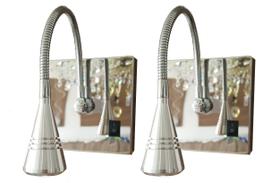 Kit 2 Arandelas Articulada Led Cabeceira Cama Quarto Com Interruptor Kit 2 Arandelas Articulada Led Cabeceira Cama Quarto Com Interruptor