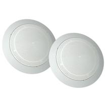 Kit 2 Arandelas Branca Redonda Tela 6 Polegadas Para Alto Falante Som Automotivo Ambiente Caixa Acustica 6 Pol Embutir