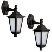 Kit 2 Arandelas Coloniais Luminária Externa Preta Parede Retrô Jardim 20W Bivolt Kit 2 Arandelas Coloniais Luminária Externa Preta Parede Retrô Jardim 20W Bivolt