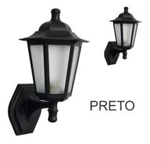 Kit 2 Arandelas Colonial Luminária Preto Parede Externa 114