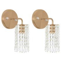 Kit 2 Arandelas Cristal Acril. Clearcrillic Redonda Cobre Kit 2 Arandelas Cristal Acril. Clearcrillic Redonda Cobre