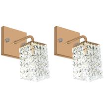 Kit 2 Arandelas De Cristal Legitimo Clearwall Cobre Kit 2 Arandelas De Cristal Legitimo Clearwall Cobre