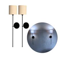 Kit 2 Arandelas de parede Clássica Com Cúpula e Lâmpada Banco frio Para Decoração Sala de estar, Corredor, Quarto e Cabeceira de Cama, Escritório