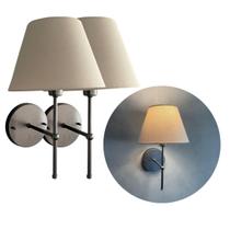 Kit 2 Arandelas de Parede Clássica interna Alumínio Com Cúpula Ref 19 iluminação Casa Corredor, Quarto, Sala, Cabeceira de Cama, Banheiro