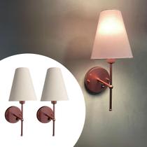 Kit 2 Arandelas de Parede Clássico Com Interruptor com Cúpula ref 05 Sala, Quarto, Corredor, Cabeceira de Cama, banheiro