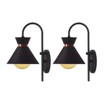 Kit 2 Arandelas Dubai Jota Interno Alumínio Decorações