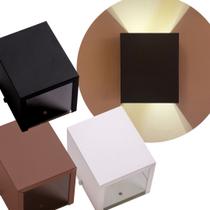 Kit 2 Arandelas Efeito 2 Fachos 2 Focos Parede Muro Externa Ar1210 Decoração