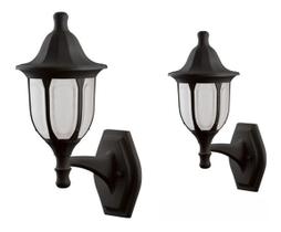 Kit 2 Arandelas Externa Colonial Luminária Vintage Preto 431 Kit 2 Arandelas Externa Colonial Luminária Vintage Preto 431