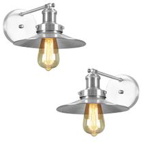 Kit 2 Arandelas Industrial Vintage Nordic Loft Escovado