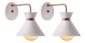 Kit 2 Arandelas Interno Retro Dubai Alumínio Decorações