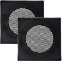 Kit 2 Arandelas P/ 6 Polegadas Som Teto Gesso Quadrada Preta