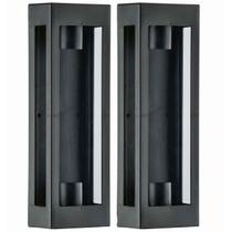 Kit 2 Arandelas Pretas Prime 2 Lâmpadas E27 Dital 13x8x40cm Interno Externo