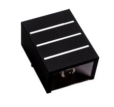 Kit 2 Arandelas Preto 2 Focos E 3 Frisos Parede Ar1612