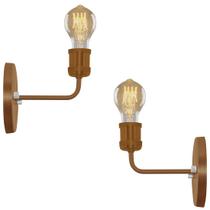 Kit 2 Arandelas Tubo Cilindro Gourmet Nordic Alumínio Cobre
