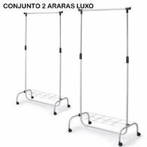 Kit 2 Arara Luxo Com Rodinhas E Regulável - Compre Já. /*,.