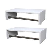 kit 2 Araras Parede Cabideiro MDF Parede Lojas closet 80cm
