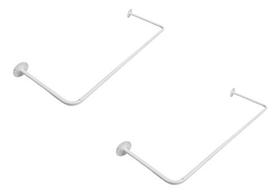 Kit 2 Araras Roupas Parede Cabideiro Loja Closet Quarto 80cm