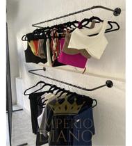 Kit 2 Araras Roupas Parede Cabideiro Loja Closet Quarto 80cm - IMPERIO DIANO