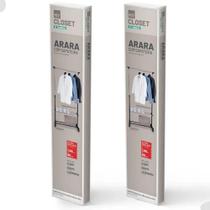 Kit 2 Araras Sapateiras Regulável 80 a 155cm Ordene Exposito