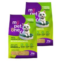 Kit 2 Areia Biodegradável Bio Gold Fina MyPetOne - 2Kg