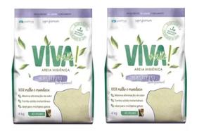 Kit 2 Areia Higiênica Gatos Viva Verde Limpeza Plena Saco 4kg