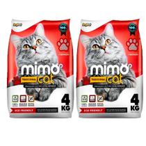 Kit 2 Areia Higiênica Mimo Cat Tradicional 4kg - MIMOCAT