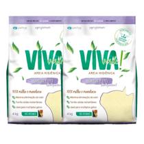 Kit 2 Areia Higiênica Viva Verde Biodegradável Bio Fina 8 Kg