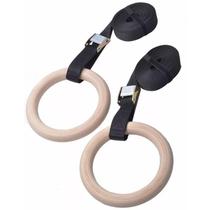 Kit 2 Argolas De Suspensão Olímpica Madeira Academia Fitness Kit 2 Argolas De Suspensão Olímpica Madeira Academia Fitness