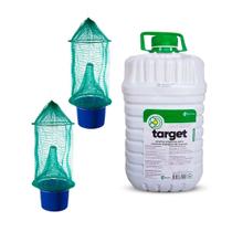 Kit 2 Armadilha De Tela E 5 Litros De Atrativo De Moscas