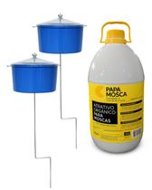 Kit 2 Armadilha Papa Mosca 5 Litros De Atrativo Pega Mosca Kit 2 Armadilha Papa Mosca 5 Litros De Atrativo Pega Mosca