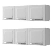 Kit 2 Armários Aéreos Itatiaia Rose 105cm Aço com 3 Portas Cozinha Moderna