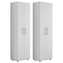 Kit 2 Armários Lavanderia Multiuso Beatriz 2 Portas Branco - Abmaza Kit 2 Armários Lavanderia Multiuso Beatriz 2 Portas Branco - Abmaza