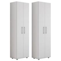 Kit 2 Armários Lavanderia Multiuso Beatriz 2 Portas Branco - Abmaza