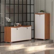 Kit 2 Armários Multiuso para Escritório com Chave