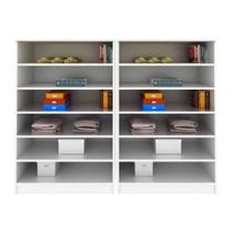 Kit 2 Armários Multiuso para Lavanderia Bell Branco - Mpozenato Kit 2 Armários Multiuso para Lavanderia Bell Branco - Mpozenato