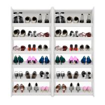 Kit 2 Armários Multiuso Sapateira Paris Branco - Lumil Móveis